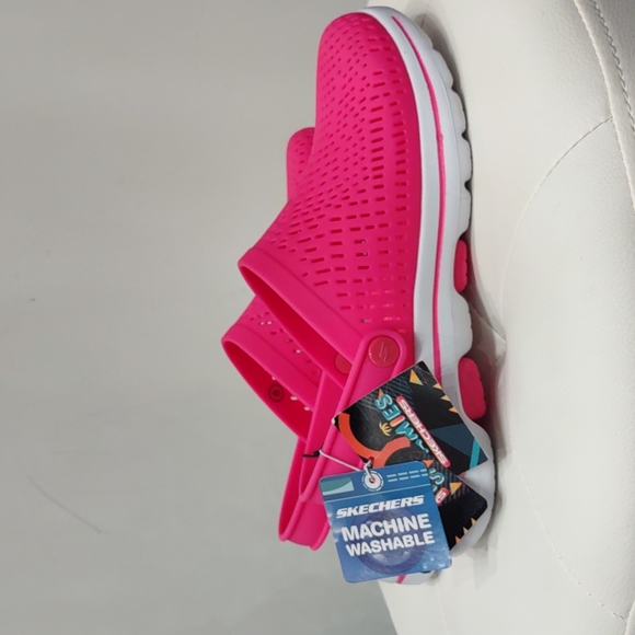 Skechers Foamies Go Walk pink white slides clogs Crocs rare new women's 9 Shoes - Picture 6 of 9